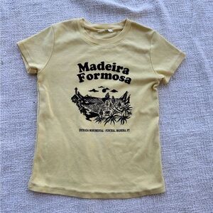 Zara Girls Madeira Formosa Yellow Kids Graphic Tee